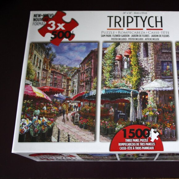 Flower Garden Triptych, 1500 piece puzzle, Karmin International - Picture 5 of 6